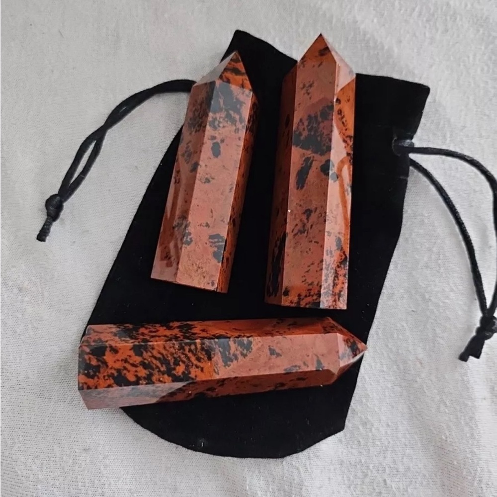 Mystical home office Reiki stones mohagony obsidian stones DT